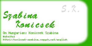 szabina konicsek business card